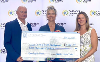 Cascades Casino Delta fait un don à REACH!